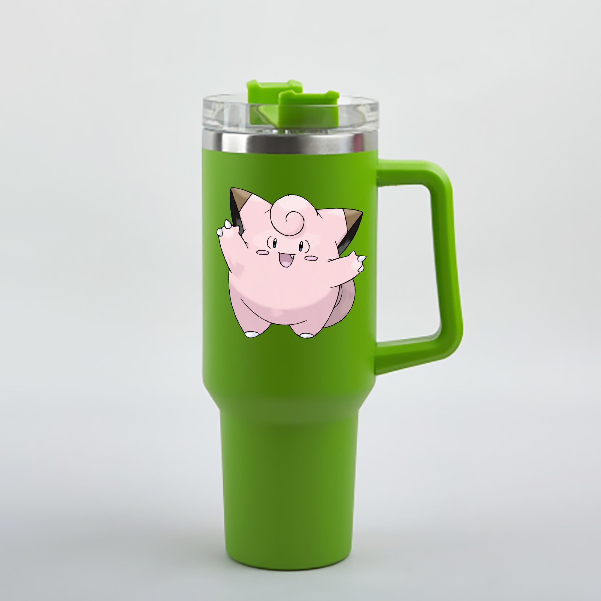（画像用） ポケットモンスター Pokémon 1200mL車用タンブラー - クリスタルステッカー（プラスチックストロー付き）